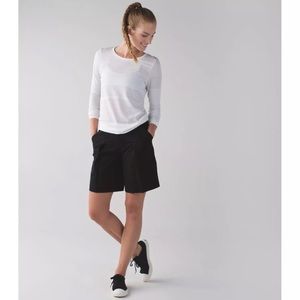 Lululemon Long Story Short Size 2 Black Shorts
